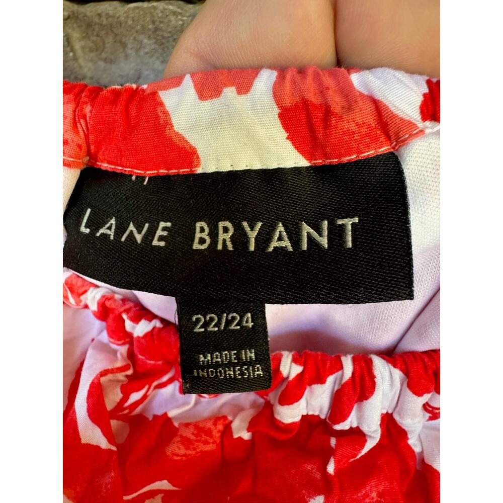 Lane Bryant Dress-Size 22/24-Red & White Floral - Picture 4 of 9